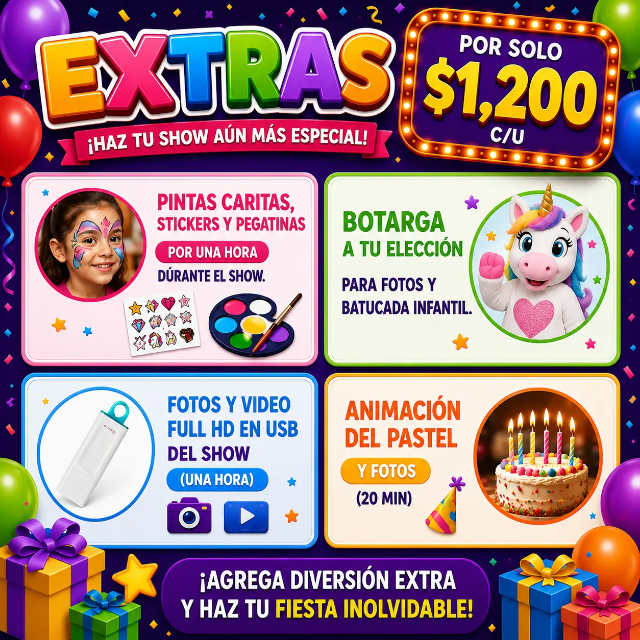 Paquete 6 Payasos Toluca